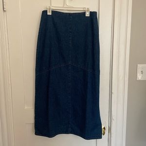 Vintage long denim skirt